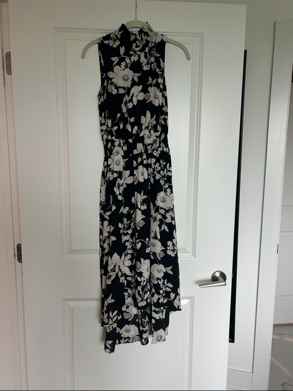 Nanette Lepore Black and White Floral Maxi Dress